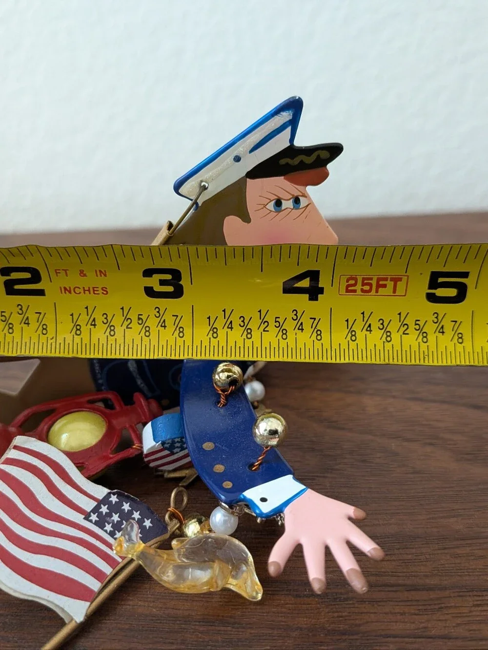 Karen Rossi for Silvestri Fanciful Flights The Boater Captain Ornament Patriotic
